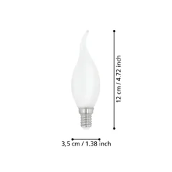 EGLO E14 LED Leuchtmittel Kerzenform OpalweiĂ