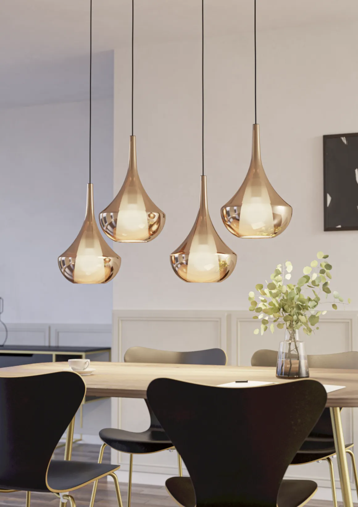 EGLO 4-flg Pendellampe Almoster