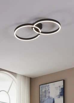 EGLO LED Deckenlampe Gambulaga Schwarz