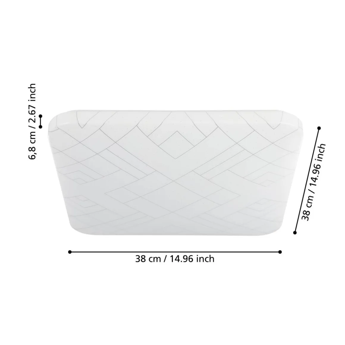 EGLO LED Deckenleuchte Rende Weiß 38 x 38 cm