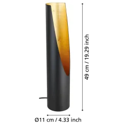 EGLO LED Tischlampe Prebone Schwarz Gold