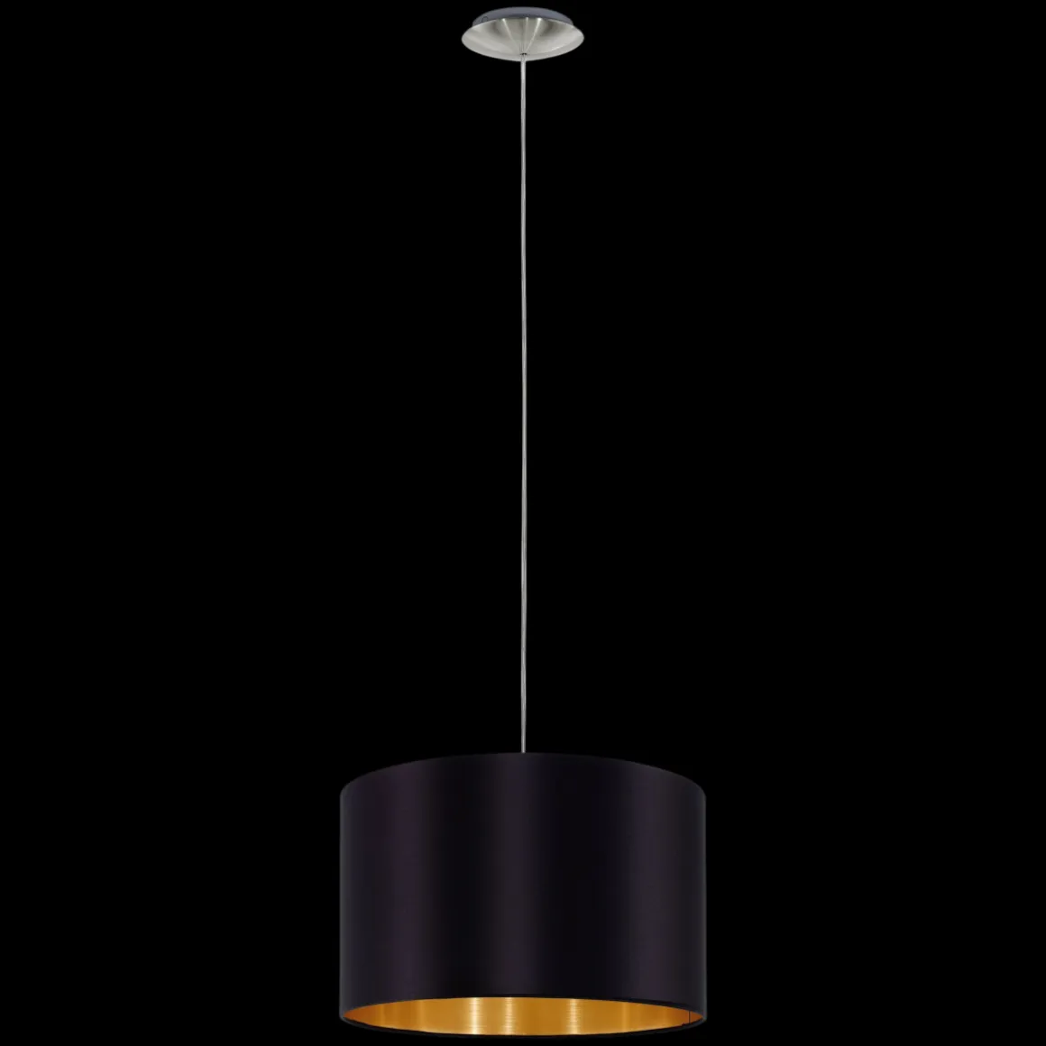 EGLO Pendelleuchte Maserlo Schwarz-Gold 38 cm