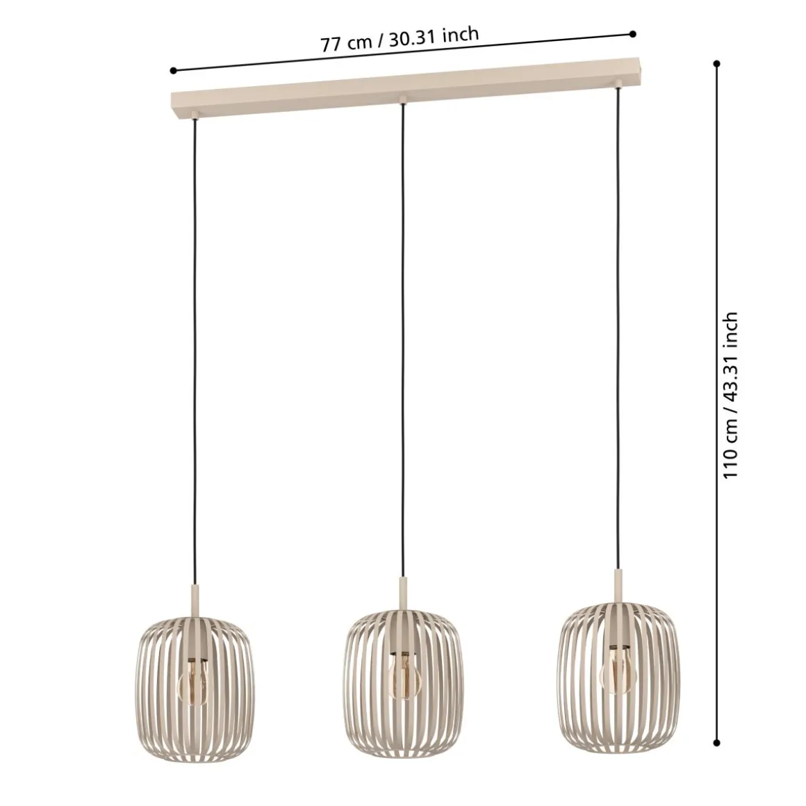 EGLO Pendelleuchte Romazzina 3-flg