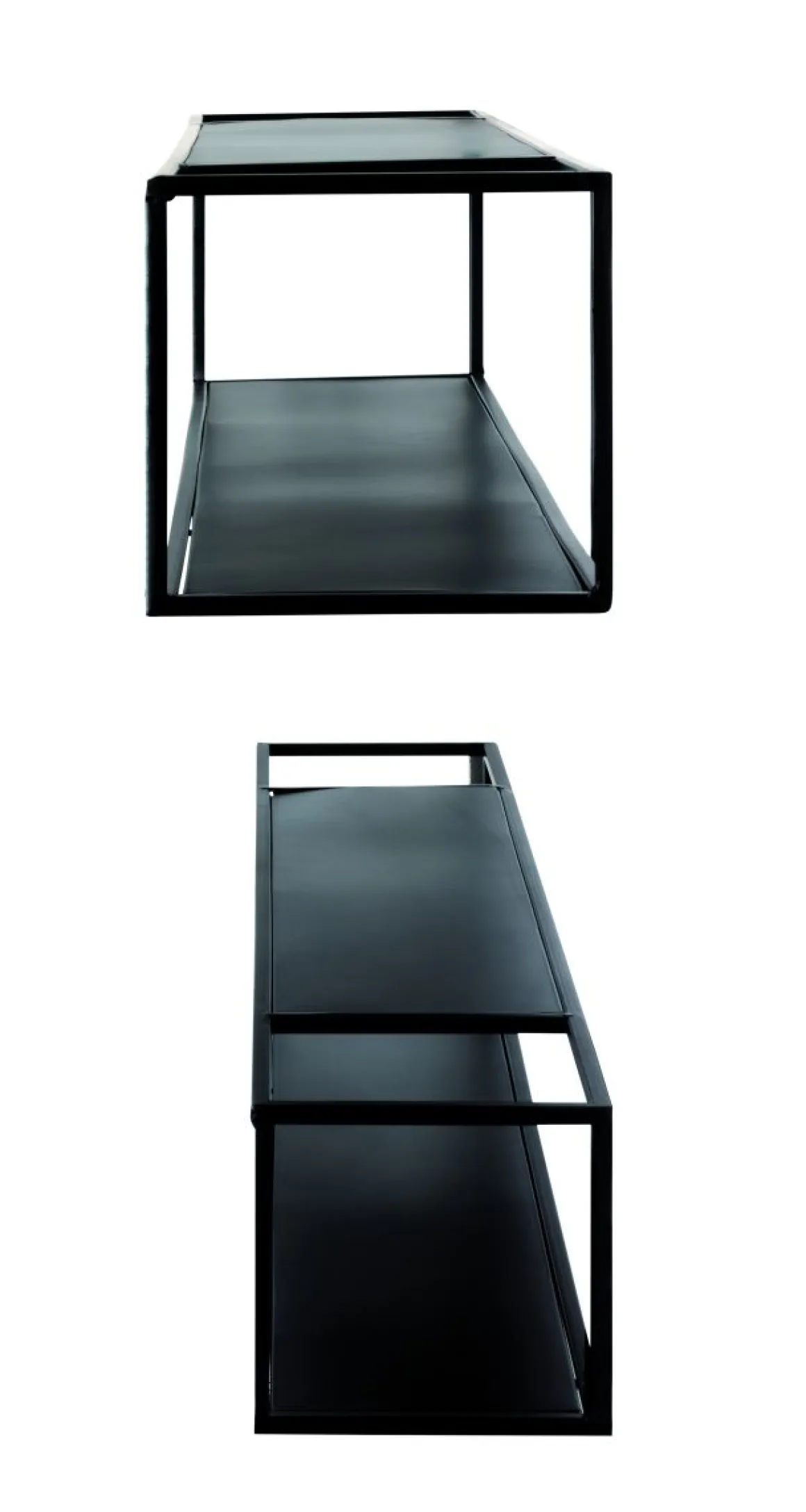 2er Set Wandregal Leicester Schwarz