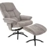 FEMO Relaxsessel 440 mit Hocker Mittelgrau