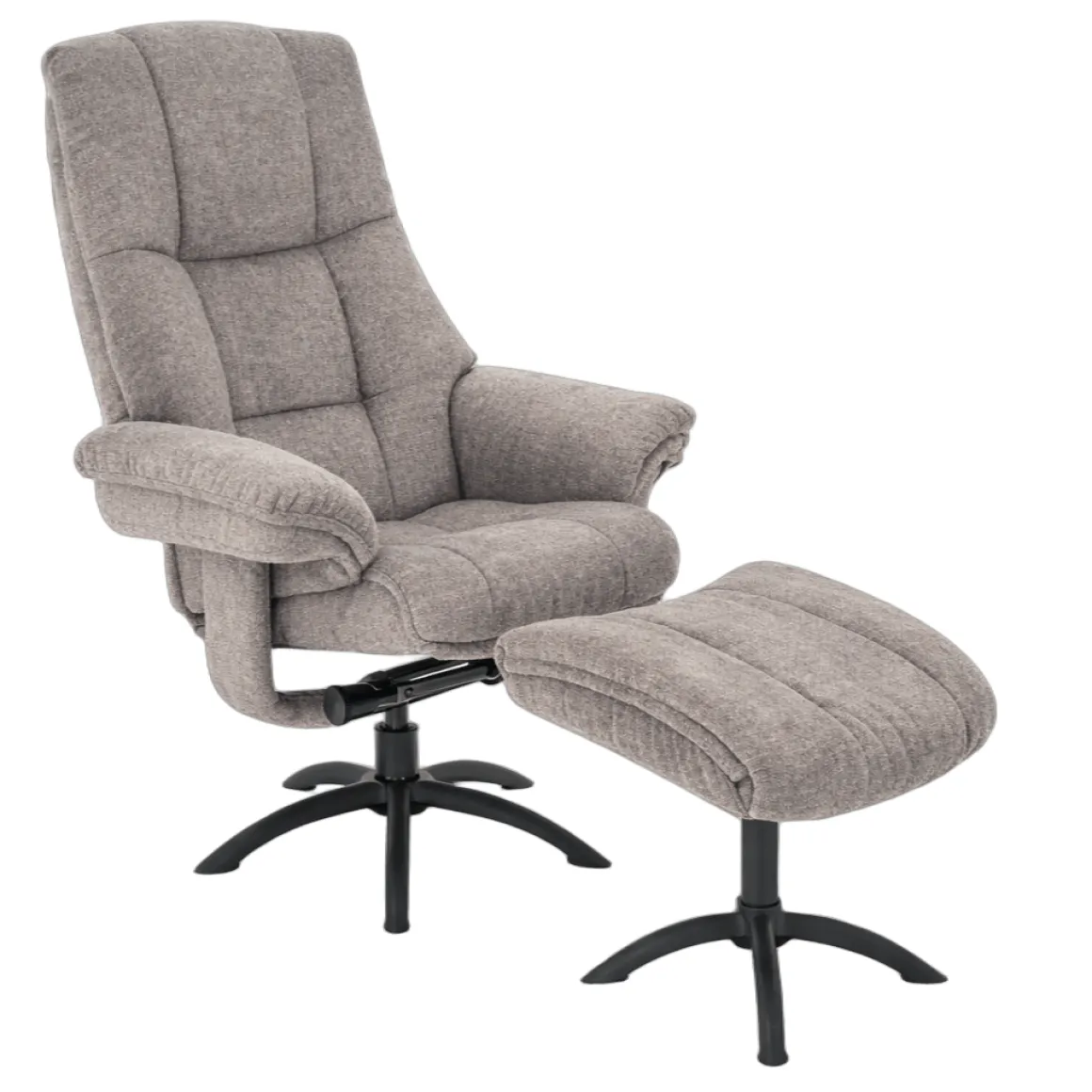 FEMO Relaxsessel 440 mit Hocker Mittelgrau
