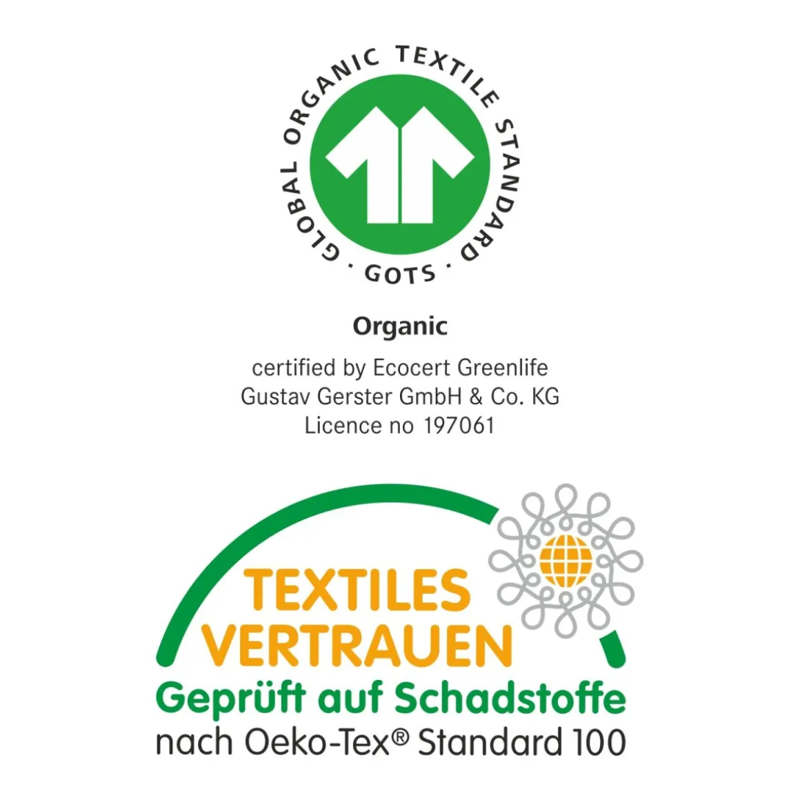 Fertigschal 100% Bio-Baumwolle Grau 140 x 245 cm