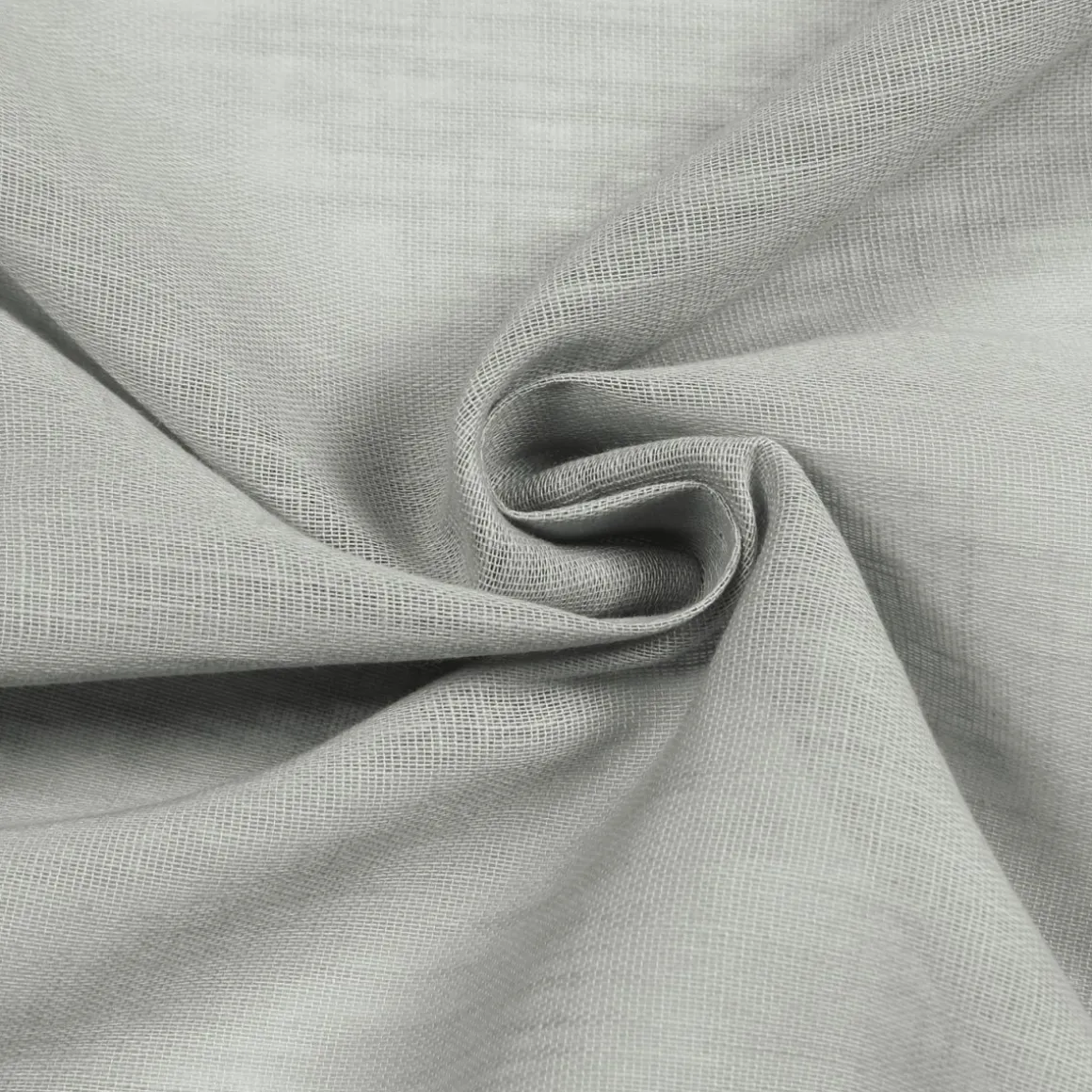 Fertigschal 100% Bio-Baumwolle Hellgrau 140 x 245 cm