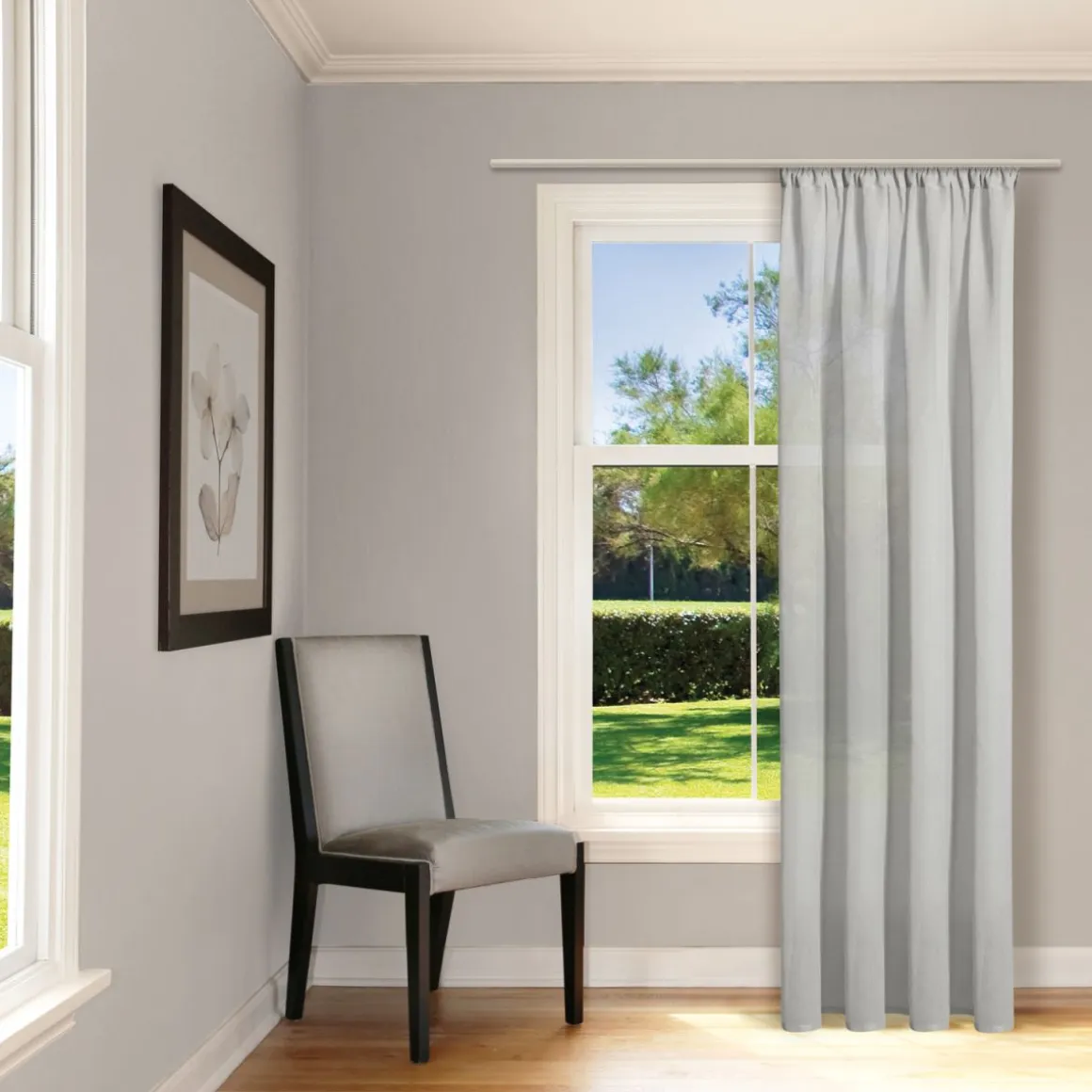 Fertigschal 100% Bio-Baumwolle Hellgrau 140 x 245 cm