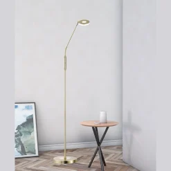 Fischer & Honsel 1-flg LED Stehleuchte Dent-TW Messingfarben