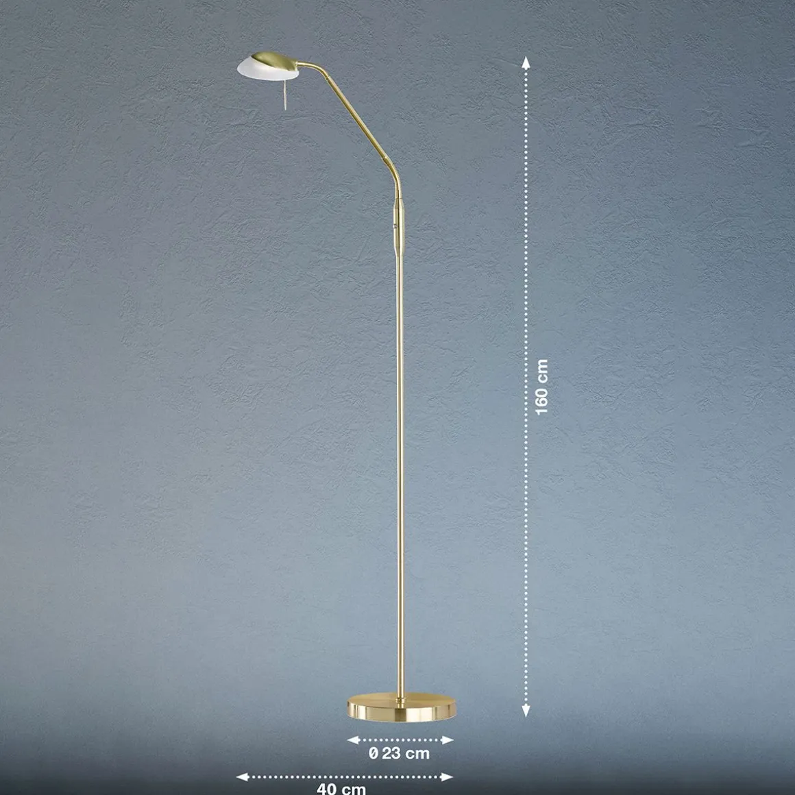 Fischer & Honsel 1-flg LED Stehleuchte Pool-TW messingfarben