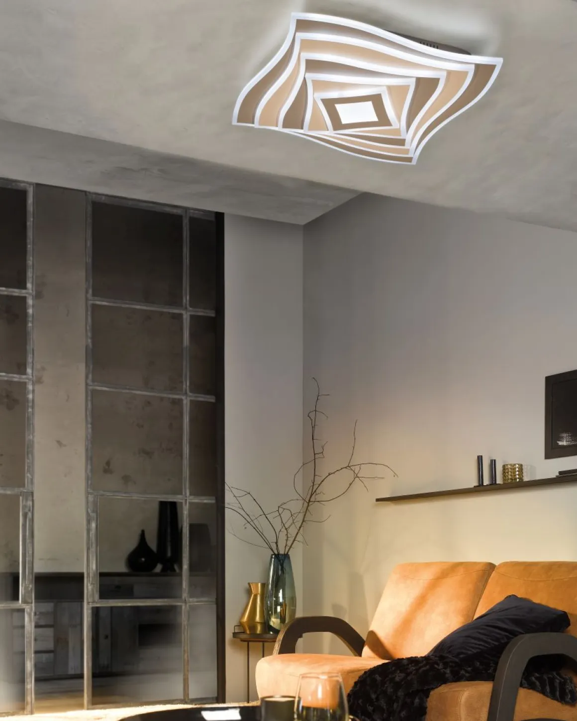 Fischer & Honsel LED Deckenlampe Hero Sandfarben