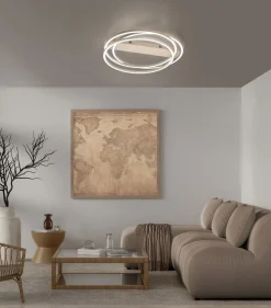 Fischer & Honsel LED Deckenlampe Kiku Sandfarben