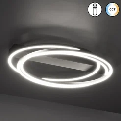 Fischer & Honsel LED Deckenlampe Kiku Schwarz