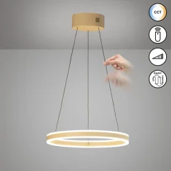 Fischer & Honsel LED Pendellampe Silvio Sandfarben