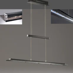 Fischer & Honsel LED Pendelleuchte Tenso TW 88 cm sandschwarz