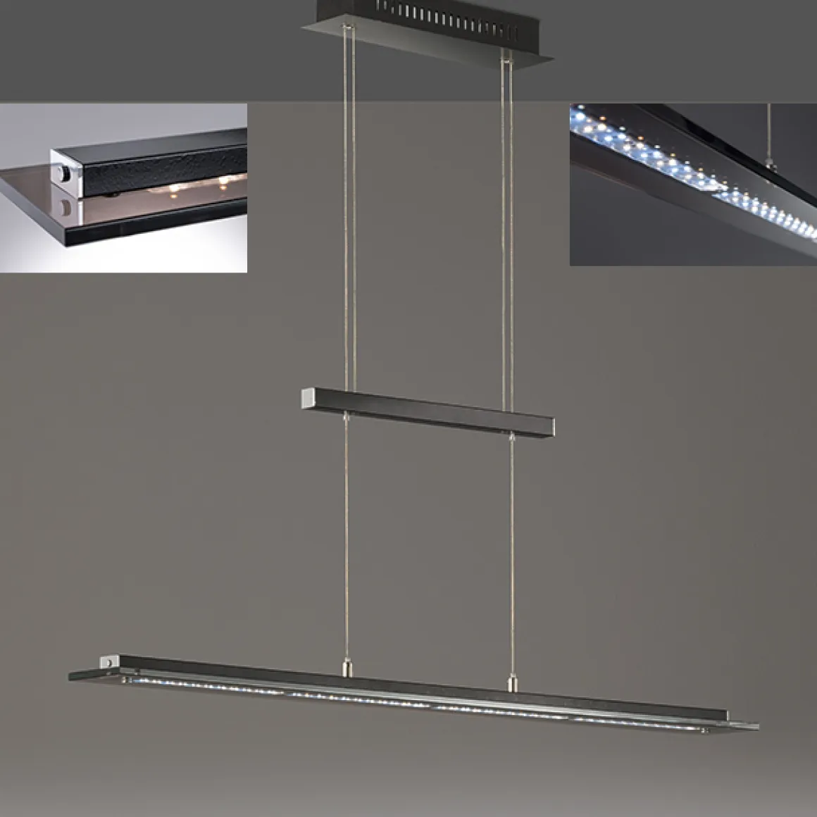 Fischer & Honsel LED Pendelleuchte Tenso TW 88 cm sandschwarz