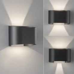Fischer & Honsel LED Wandleuchte Wall Schwarz 12,5 cm
