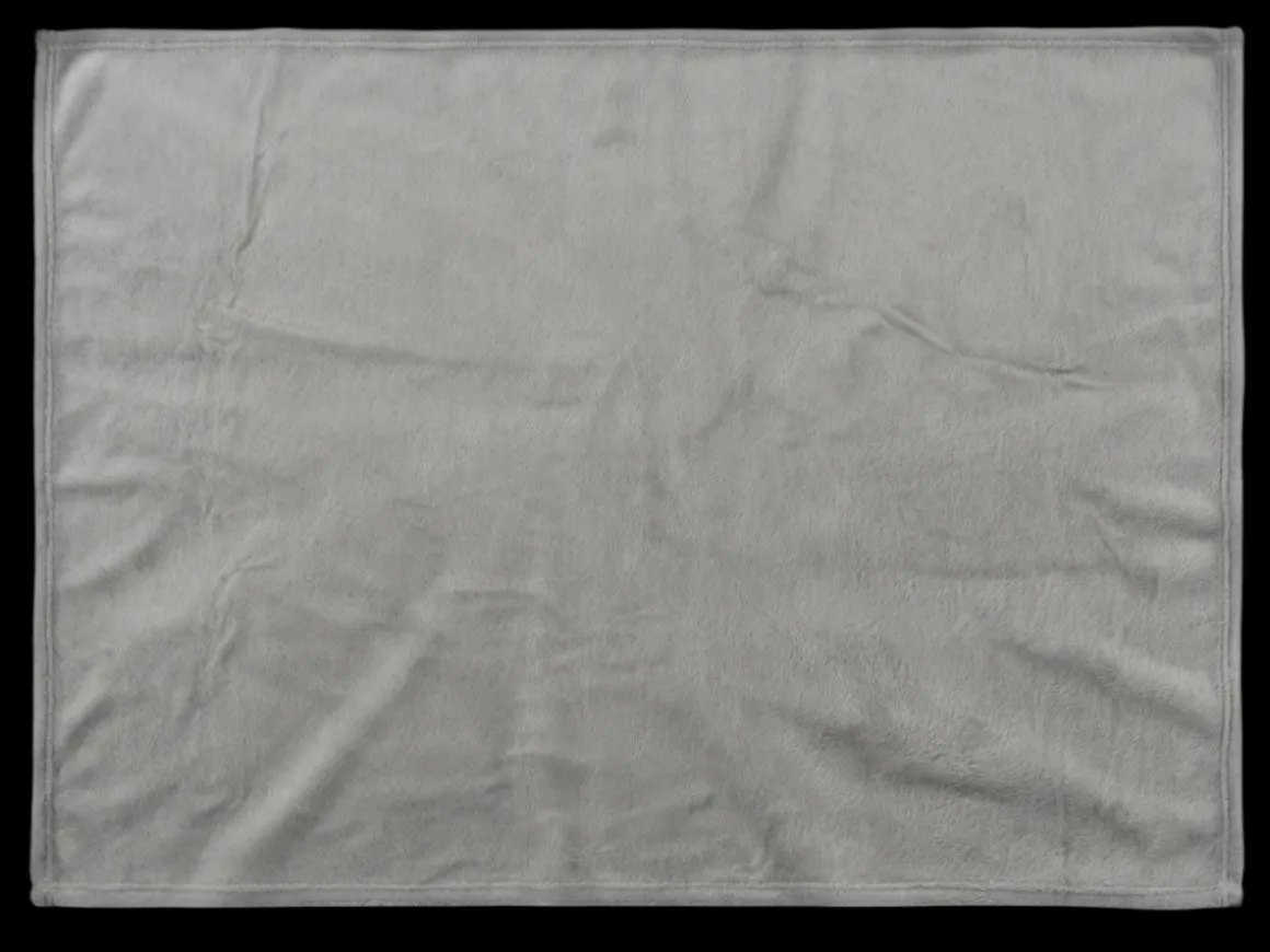 Flanell-Kuscheldecke Grau 220 x 240 cm
