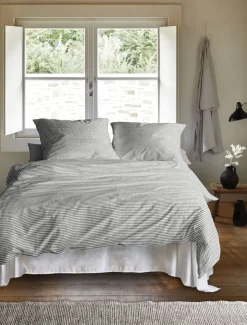 Flausch-Cotton-Garnitur-Set Zobel Silber 135 x 200 cm
