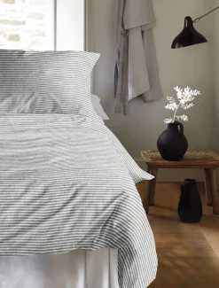 Flausch-Cotton-Garnitur-Set Zobel Silber 135 x 200 cm