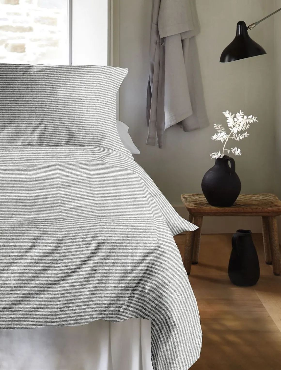 Flausch-Cotton-Garnitur-Set Zobel Silber 135 x 200 cm