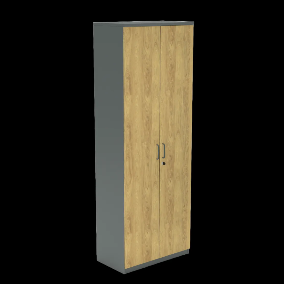 Flügelschrank E10 Natural Hickory Grau