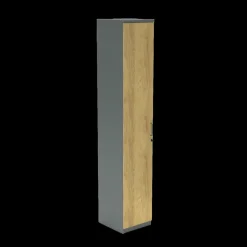FlĂŒgeltĂŒrenschrank E10 Natural Hickory Grau