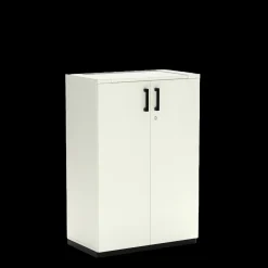 FlĂŒgeltĂŒrenschrank K40 White Grey 80 x 119 cm
