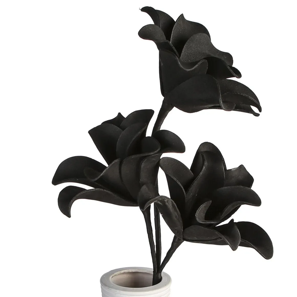 Foam Flower Kunstpflanze Schwarz 43 cm