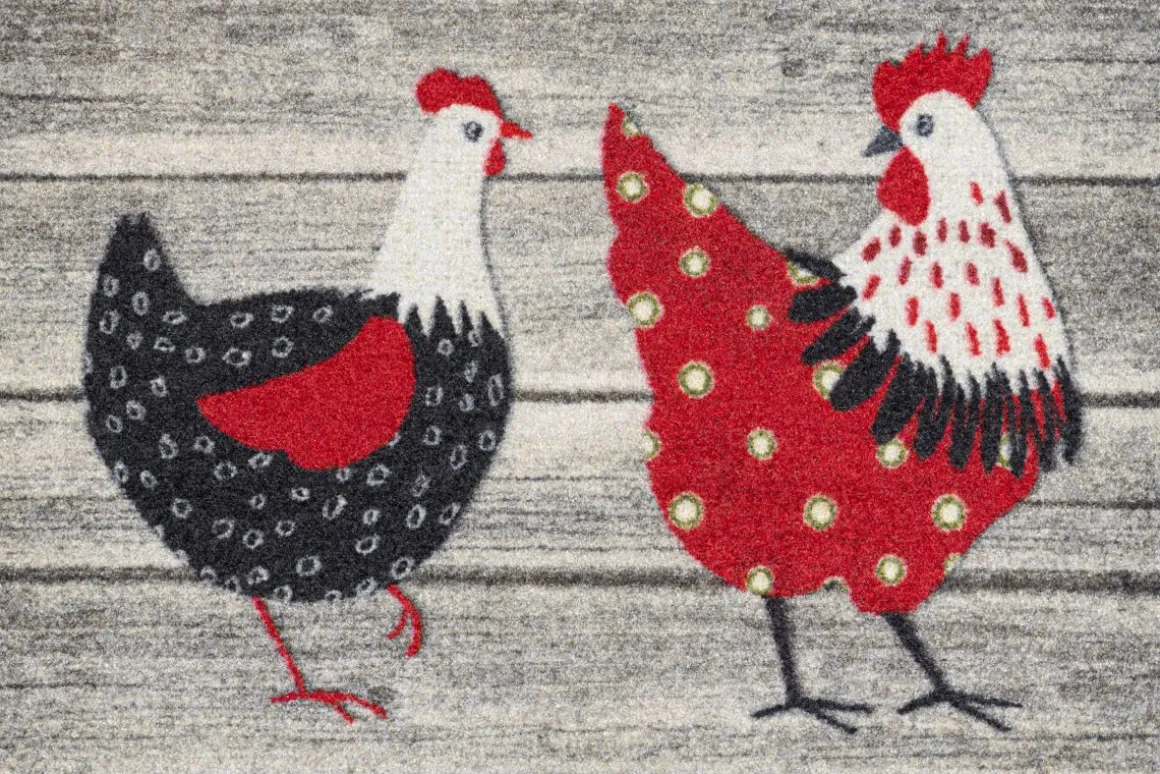 Fußmatte wash+dry Chicken Farm 50 x 75 cm