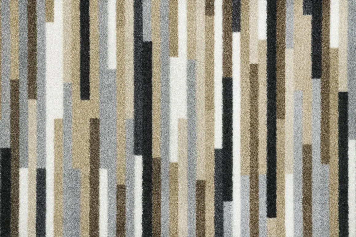 Fußmatte wash+dry Mikado Stripes Natur 50 x 75 cm