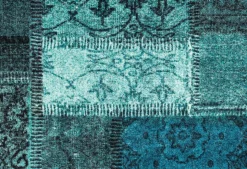 Fußmatte wash+dry Vintage Patches Türkis 50 x 75 cm
