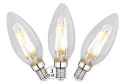 Globo 3-er Set E14 LED Leuchtmittel Kerzenform