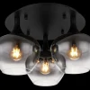 Globo 3-flg Deckenleuchte Maxy Rauchglas