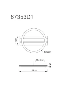 Globo 1-flg LED Deckenlampe Tisha