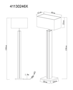 Globo 1-flg LED Stehlampe Forest