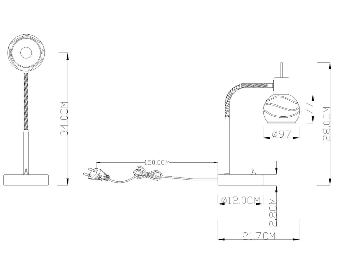 Globo 1-flg LED Tischleuchte Elliott