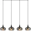 Globo 4-flg Pendelleuchte Maxy Rauchglas