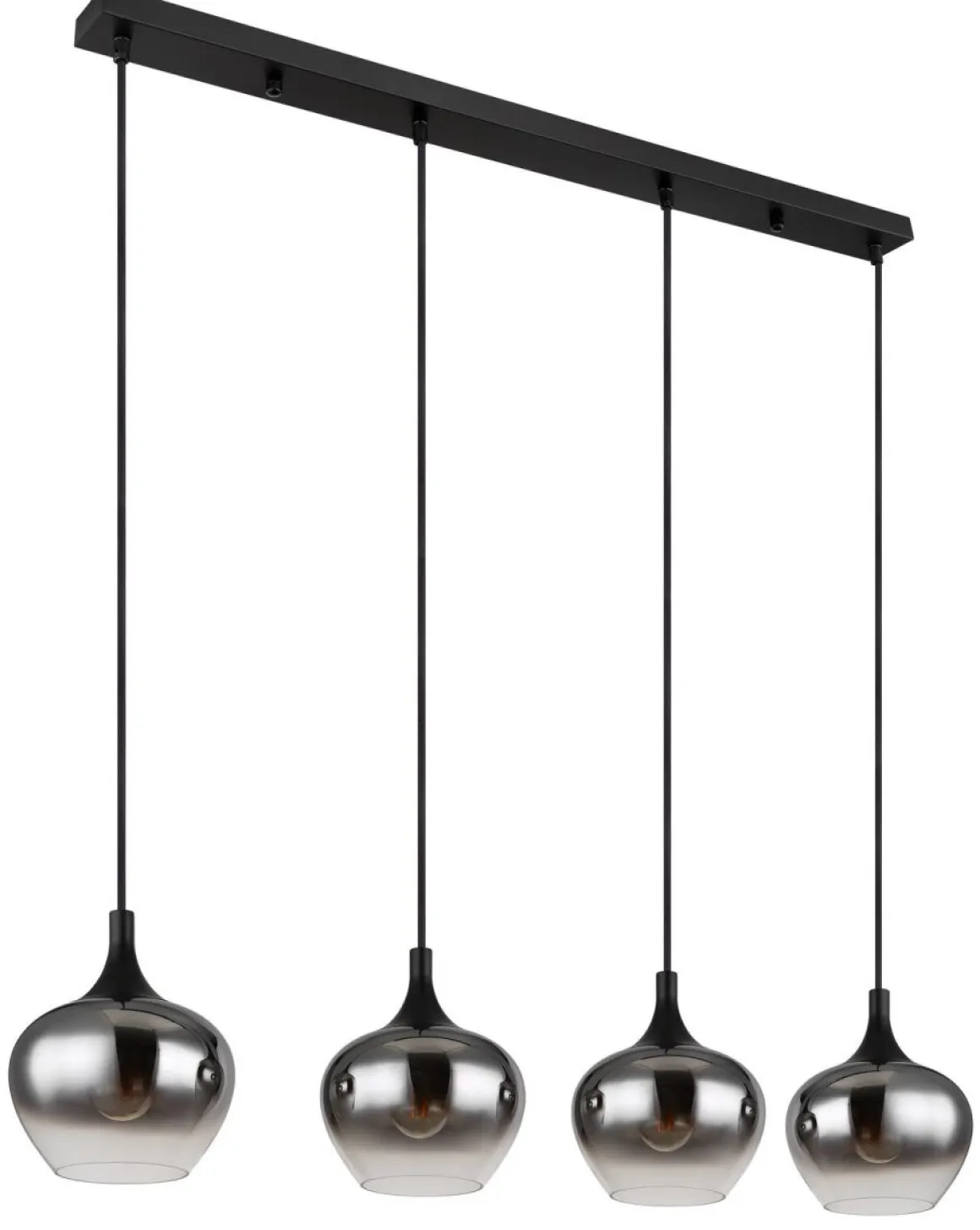 Globo 4-flg Pendelleuchte Maxy Rauchglas