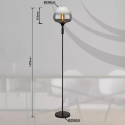 Globo 1-flg Stehleuchte Maxy Rauchglas