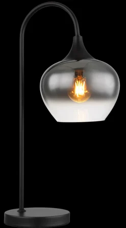 Globo 1-flg Tischleuchte Maxy Rauchglas