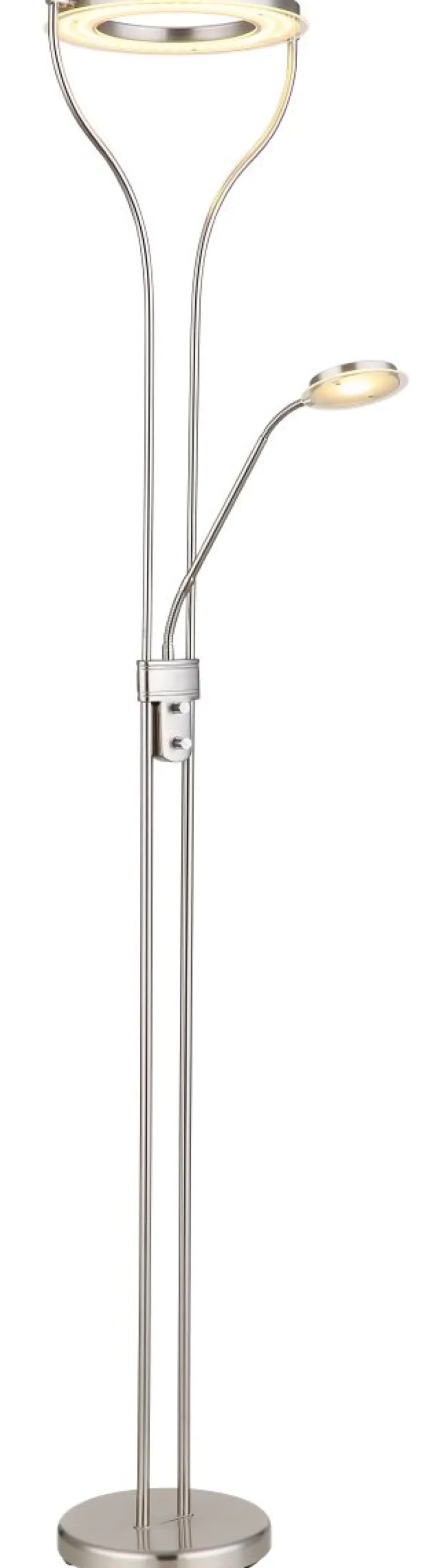 Globo LED Deckenfluter Sabine Nickelfarben