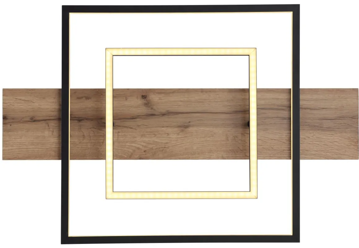 Globo LED Deckenleuchte Square Wood 1