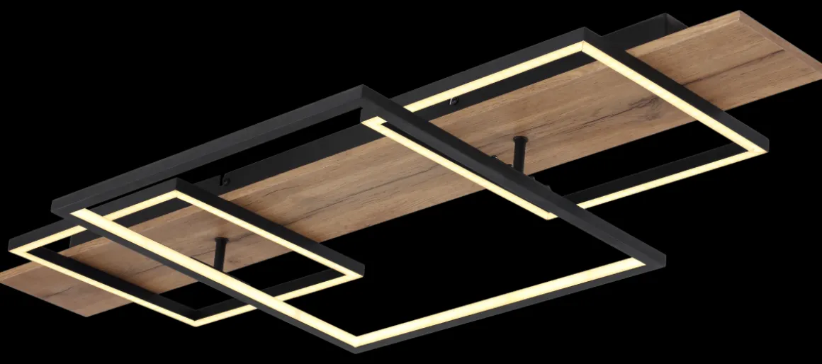 Globo LED Deckenleuchte Square Wood 2