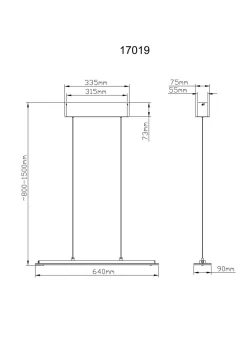 Globo LED Pendellampe Novak 64 cm
