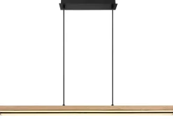 Globo LED Pendelleuchte Doro Eiche Graphit