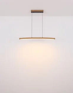 Globo LED Pendelleuchte Doro Eiche Graphit