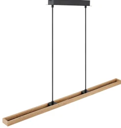 Globo LED Pendelleuchte Doro Eiche Graphit