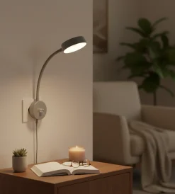 Globo LED Steckerlampe Lehovo Silber